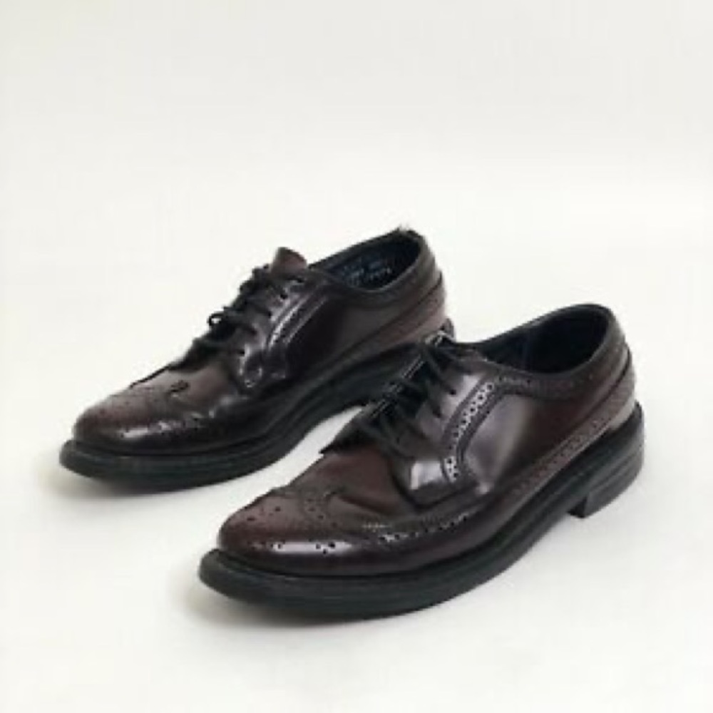 Dexters Cherry Brown Wingtip Dress Shoes Size 7EEE